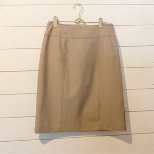 Worthington Khaki Tan Pencil Work Skirt Size 6